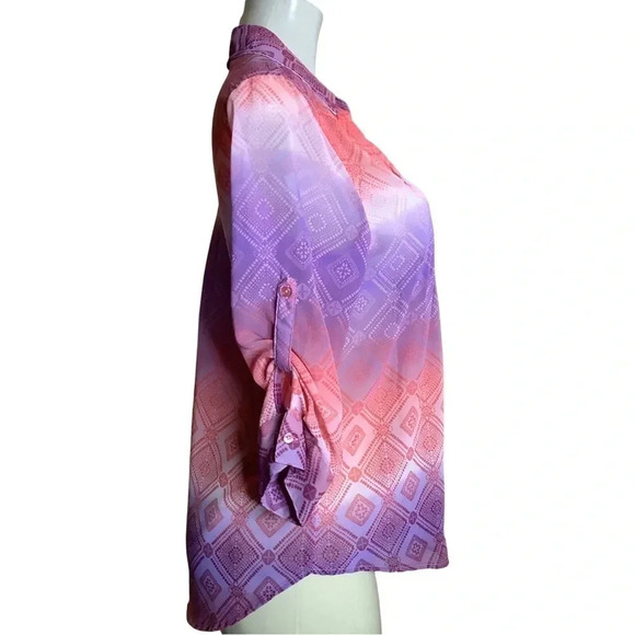 Vintage America Blues Button Blouse Size Medium (Preowned) - Picture 2 of 6